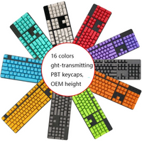 PBT light-transmitting keycaps OEM highly double-color injection 104-key personalized keycaps