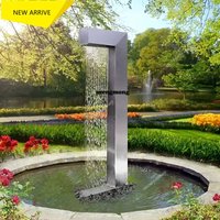 M138 Waterfall Fountain Outdoor Curtain Customized Stainless Steel Water Feature Indoor Waterfall Rain Water Curtain for Garden