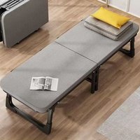 Single Folding Bed, Office Nap Camping Bed, Portable with Wheel for Office Naps, Camping, Garages, Dorms, and Small Apartments