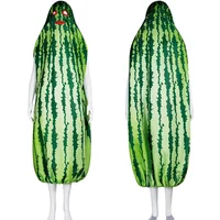 Halloween Funny Watermelon Man Cosplay Costume Adult Unisex Carnival Party Stage Performance Cosplay
