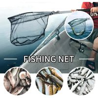 Aluminum Alloy Triangle Mini Folding Fishing Net High Quality And Durable Black Fishing Tools Practical Portable Fishing Nets