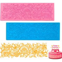 1pc Creative lace sugar flipping silicone mold cake decoration lace chocolate lace mat flower pattern gummy candy craft mold