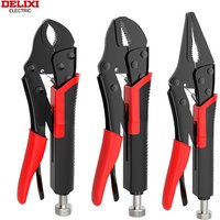 DELIXI ELECTRIC Locking Pliers,Clamp Pliers Adjustable Position for Clamping Parts of Different Thicknesses,With Rubber Sleeve