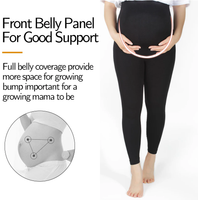 Seamless Knitted Maternity Pants With High Waist Lifting Buttocks For Slimming Effect Spring Autumn Yoga Maternity Leggings