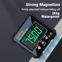 Laser Level Woodworking Tools 4-sided Magnetic Dual Laser Inclinometer Digital Angle Measuring Instrument with Tilt Measurement