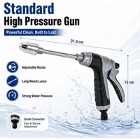 High Pressure Car Wash Water Gun, Adjustable Foam Sprayer Nozzle for Garden Watering, Vehicle Cleaning and Outdoor Washing