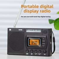 LED Digital Screen Clock AA Battery Radio Stereo Emergency Survival AM FM SW Battery Operated Radio Small Portable Radio