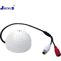 JIENUO Sound Monitor Microphone Pickup Wide Range Audio Input Security HD Mic Adapter For CCTV Camera IP Surveillance