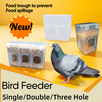 Bird Feeder Bowl Hanging Parrot Feeder for Small and Medium Parrot three hole for Garden Outdoor Backyard Wildlife Birding