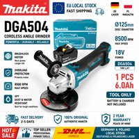 Meuleuse d'angle sans fil Makita DGA504 18V sans balais 125mm, outil nu, machine de découpe et de meulage électrique, outil électrique LXT, expédition rapide depuis l'entrepôt UE, compatible avec les