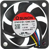 New For SUNON EF40101B1-1Q08C-S99 DC 12V 40mm Fan 4010 PWM 4-Wire 7000RPM 7.7CFM High Speed 3D Printer CPU Server Cooler
