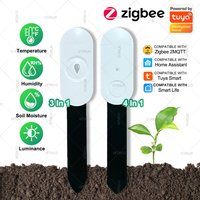 Zigbee Soil Moisture Sensor Temperature Humidity Luminance Detection Smart Soil Tester Moisture Sensor For Tuya APP Zigbee2MQTT image 4
