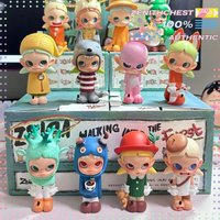 Genuine POPMART Zsiga Wlaking into the forest Series Blind Box Unique Desk Decor Gifts Adorable Action Figures for Home Office