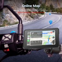 Degreat – przenośny, 5-calowy, cyfrowy wyświetlacz do motocykla z funkcją nawigacji GPS, obsługujący bezprzewodowy CarPlay i Android Auto (nie obsługuje kamery).