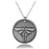 Double Sided Fireflies Vintage Punk Pendant Necklace Game Metal Neck Chain Jewelry Accessory Trendy Gift for Women Men