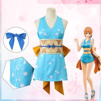 Anime Nami Cosplay Costumes Kimono Dress Suits Adult Women Halloween Carnival Cosplay Costume Nami Cosplay Costume