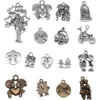 10pcs Lover Couples Charms Pendant For Jewelry Making Boy Girl Charms Kissing Charms Pendant DIY Handmade Craft