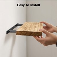 2026 Latest Models Floating Shelves Wooden Wall Mounted Storage Shelf Deeper Thicker Bathroom Shelves for Living Room, Bedroom