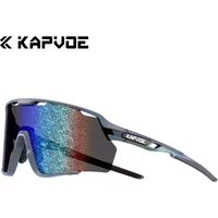 KAPVOE Carbon Fiber Pattern Cycling Glasses Outdoor Sport Sunglasses Road Bike Eyewear MTB Bicycle Fishing Driving UV400 Goggles