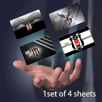 Fashion Besiktas BJKCredit Card Skin Stickers For VISA Bank Card Transportation Card Waterproof Sticker Anti-scratch Women Gift
