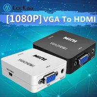 VGA to HDMI Converter Adapter VGA Female to HDMI Female Converter With Audio 1080P VGA Adapter for PC Laptop to HDTV Projector