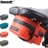 Rhinowalk Bicycle Saddle bag Waterproof Bike Seatpost Tail Bag Portable Cycling Storage Tool Bag Universal Fit Folding Bike