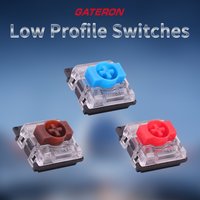 Gateron KS-27 Low Profile Switch 3 Pin Blue Red Brown RGB Customized DIY Hot Swap Mechanical Keyboard Air60 Air75 K1 K3 K7