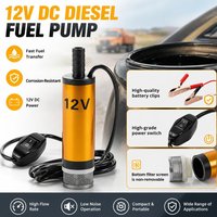 Portable Mini 12V DC Electric Submersible Pump For Pumping Diesel Oil Water Aluminum Alloy Shell Fuel Transfer Pump