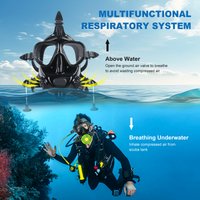 THAISTONE-180° Panoramic Full Face Snorkel Mask, Soft Leakproof with Camera Mount
