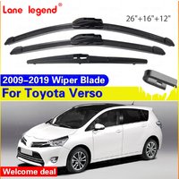 Wiper Front Rear Wiper Blades Set Kit For Toyota Verso 2009 - 2019 Windshield Windscreen Window Brushes 26"+16"+12" Accessories