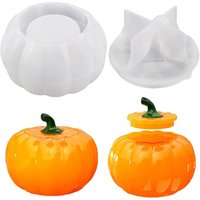 Pumpkin Silicone Molds Halloween Decor Candy & Candle Holders Set