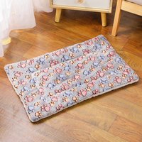 1pcs Pet sleeping pad, dog bed, cat bed, soft fur, thick blanket, fleece pad, washable warm bear-patterned blanket, winter
