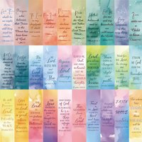 30 Pcs Watercolor Bible Bookmark Series Handheld Art Creative Materials ins Reading Paper DIY Bookmarks