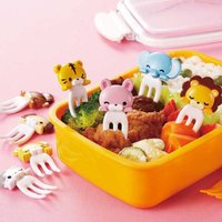 Cute Zoo Children Fruit Fork Fruit Stick Creative Elephant Tiger Rabbit Cartoon Bento Stick