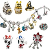 Nuevas cuentas de abalorios originales, Mickey el aprendiz de mago de Disney y Flor Cangurera de Disney,