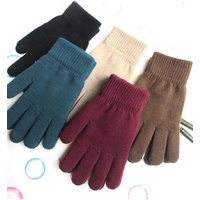 AliExpress NONE Winter Warm Gloves Five Fingers Touch-screen Knitted Thick Gloves Outdoor Cycling Students Windproof Finger Covers