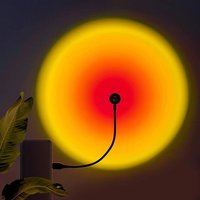 RGB Sunset Lamp LED Rainbow Neon Night Light Projector Photography Wall Atmosphere Lighting For Bedroom Room Decor Nightlights
