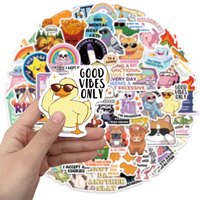 55PCS Delulu is the Solulu Fun Graffiti Stickers DIY Luggage Notebook Water Cup Decoration Stickers