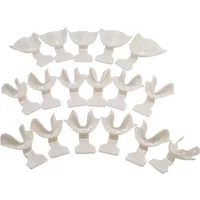 17pcs/set Dental Impression Trays Edentulous Jaw Impression Tray Autoclavable Teeth Holder Full Complete Dentist Tools