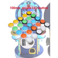 12V Arcade LED-Taste 100mm Flache Runde Taste Spielautomaten-Zubehör für Kinder-Spielkonsolen