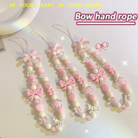 ใXใFashion Cartoon Bowknot Mobile Phone Lanyard Phone Anti-lost Chains For Women Girls Sweet Cellphone Hanging Cord Accessories