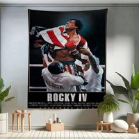 Rocky Balboa Boxing Fitness Cartoon Tapestry Art Science Fiction Room Home Decor Wall Hanging Sheets