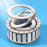 DIY Solar Rotating Double Ring Toy Making Physics Science Knowledge Puzzle Teaching Toy Experiment Children's Puzzle Toy