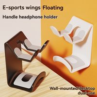 Universal Headphone Stand, Adhesive Plastic Wall-Mounted Holder, Under-Desk Headphone Rack, Desktop Clutter Buster, Switch Contr