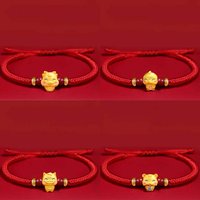 12 Constellation Zodiac Sign Charm Braided Bracelets Men Women Classics Red Rope Bracelet & Bangle Birthday Gift Party Jewelry