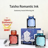 TACCIA Taisho Roman Ink 40ml Large Bottle – Non-Carbon Color Ink with Smooth Flow for Fountain Pens and Dip Pens, Japan Made