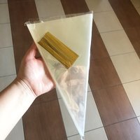 50pcs triangle Gift Bags Cones Transprant Plastic Bag Carrot Candy Bags Birthday Party Decoration Easter Party Decoration