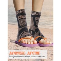 1/2PCS Copper Ankle Brace Compression Sleeve for Women & Men,Foot Arch Support Sock for Pain Relief, Plantar Fasciitis,Achilles
