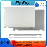 Laptop Case For Lenovo YOGA C550-15 Ideapad Flex 5-15IIL05 5-15ITL05 5-15ALC05 Metal Screen Back Cover Hinges Cover Silver/Gray