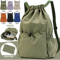 Men's and women's lightweight waterproof sports drawstring backpack, large capacity for students and outdoor use